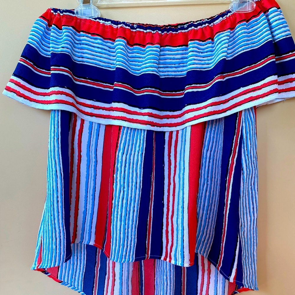 Happy 4th of July off the shoulder shirt